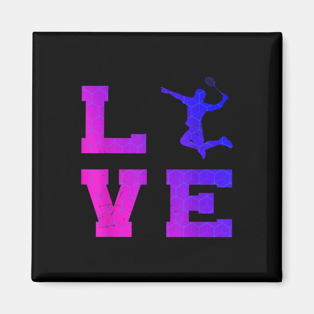 Shuttle Squash Womens Badminton Mens Magnet (Vorne)