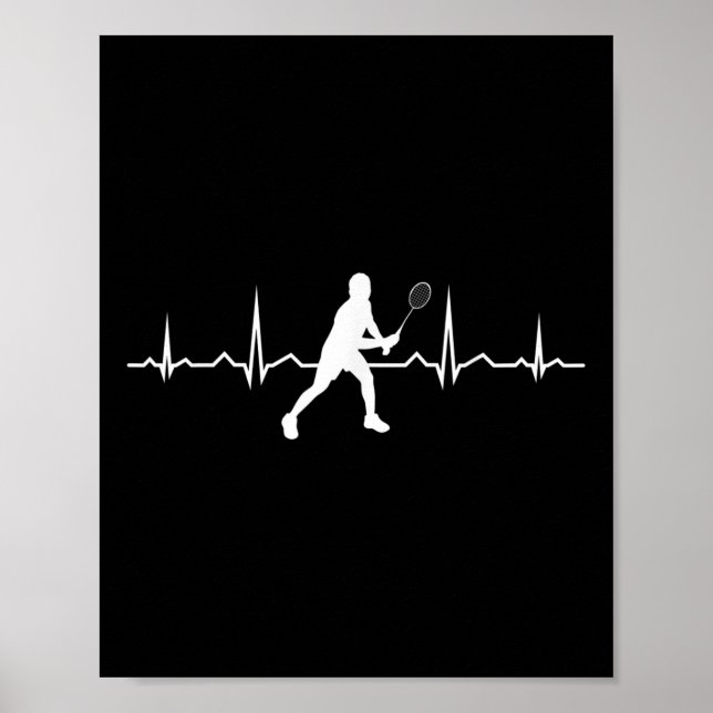Shuttle Squash Womens Badminton Player Poster (Vorne)