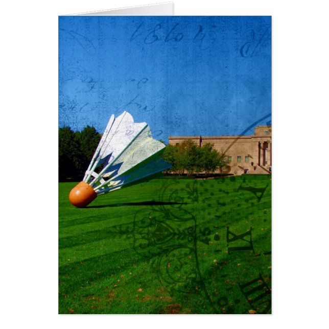 Shuttlecock auf dem Rasen-Anlass-freien Raum nach (Vorne)