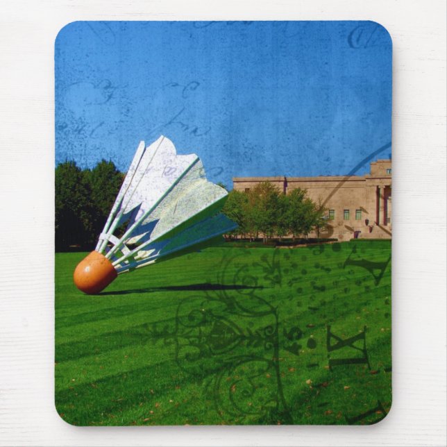 Shuttlecock auf dem Rasen Mousepad (Vorne)