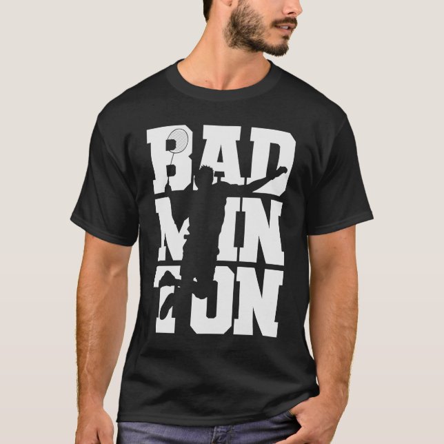 Shuttlecock Badminton Racket Sport T-Shirt (Vorderseite)