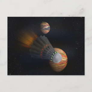 Shuttlecock Space Shuttle Postkarte