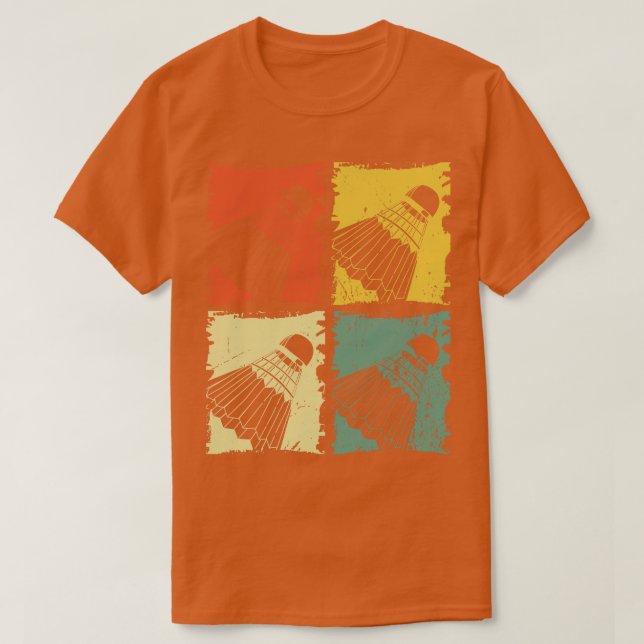 Shuttlecocks Badminton Ball Badminton Player T-Shirt (Design vorne)
