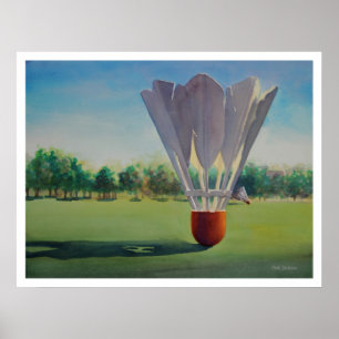 "Shuttlecocks" Paul Jackson Watercolor Poster