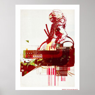 SHWANN: Der futuristische Samurai DJ Poster