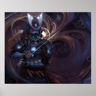 SHWANN: Die futuristischen Samurais DJ Poster