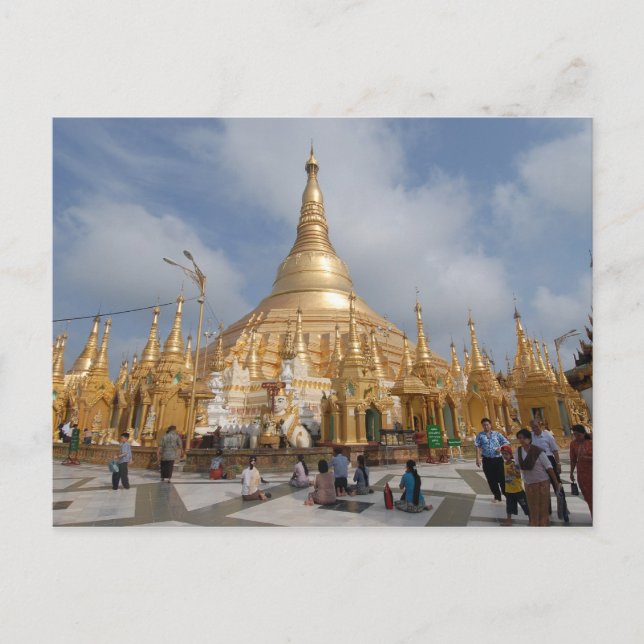 Shwe Dagon Pagoda Postkarte (Vorderseite)