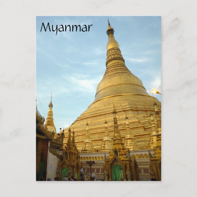 Shwedagon gold stupa postkarte (Vorderseite)