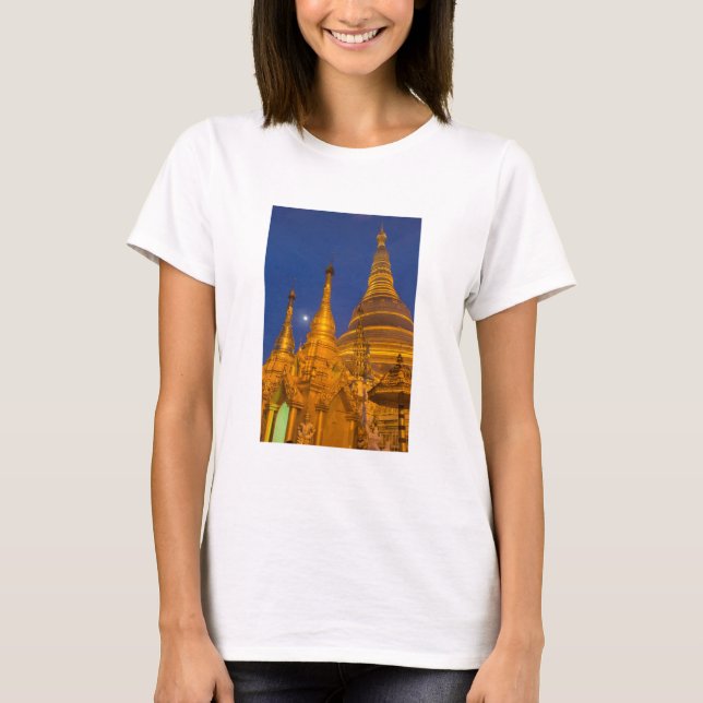 Shwedagon Pagoda in der Nacht, Myanmar T-Shirt (Vorderseite)