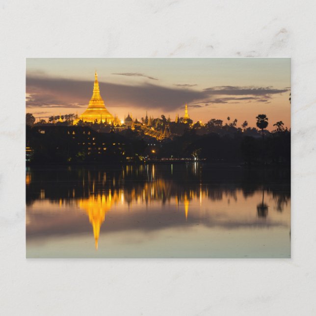 Shwedagon Pagoda, Myanmar, Rangun (Yangon) Postkarte (Vorderseite)
