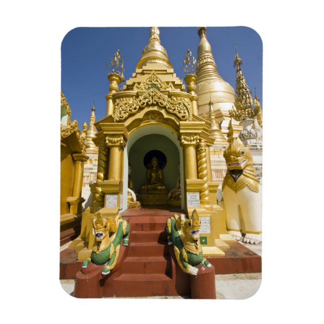 Shwedagon Pagoda (Paya), große Tempelanlage, die 4 Magnet (Vertikal)