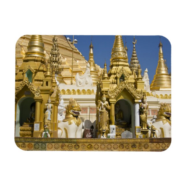Shwedagon Pagoda (Paya), große Tempelanlage, die Magnet (Horizontal)