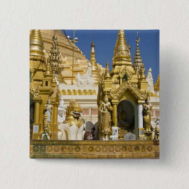 Shwedagon Pagoda (Paya), großer Tempelplatz, der Button (Vorderseite)