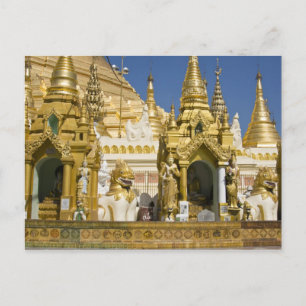 Shwedagon Pagoda (Paya), großer Tempelplatz, der Postkarte