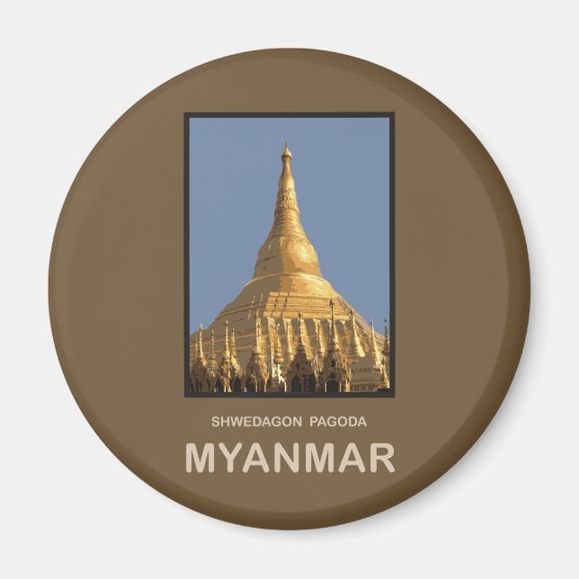 Shwedagon Pagoda Yangon Myanmar Magnet (Vorne)