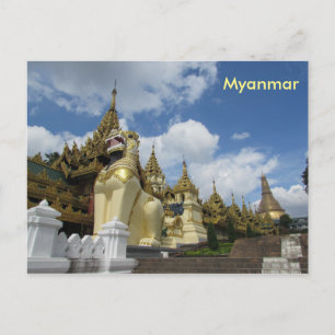 Shwedagon Pagoda, Yangon, Myanmar Postcard Postkarte