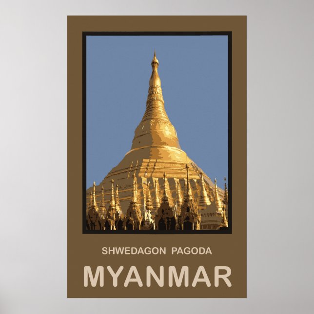 Shwedagon Pagoda Yangon Myanmar Poster (Vorne)