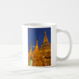 Shwedagon-Pagode bei Nacht, Myanmar Tasse