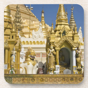 Shwedagon-Pagode (Paya), große Tempelanlage, die Untersetzer