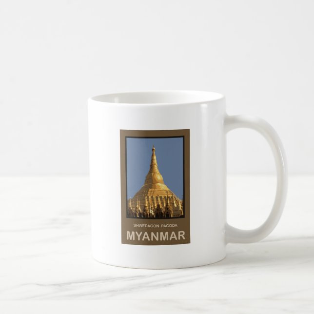 Shwedagon Pagode Rangun Myanmar Kaffeetasse (Rechts)