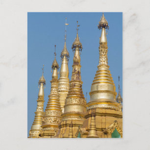 Shwedagon-Pagoden-Spitzen Postkarte