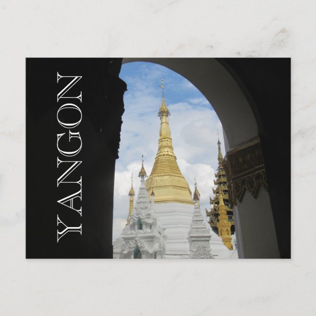 Shwedagon Postkarte (Vorderseite)