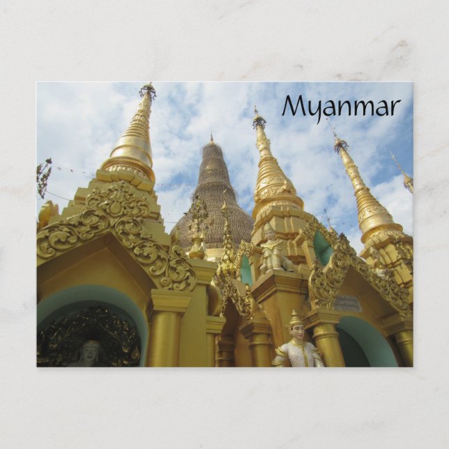 shwedagon stupas myanmar postkarte (Vorderseite)