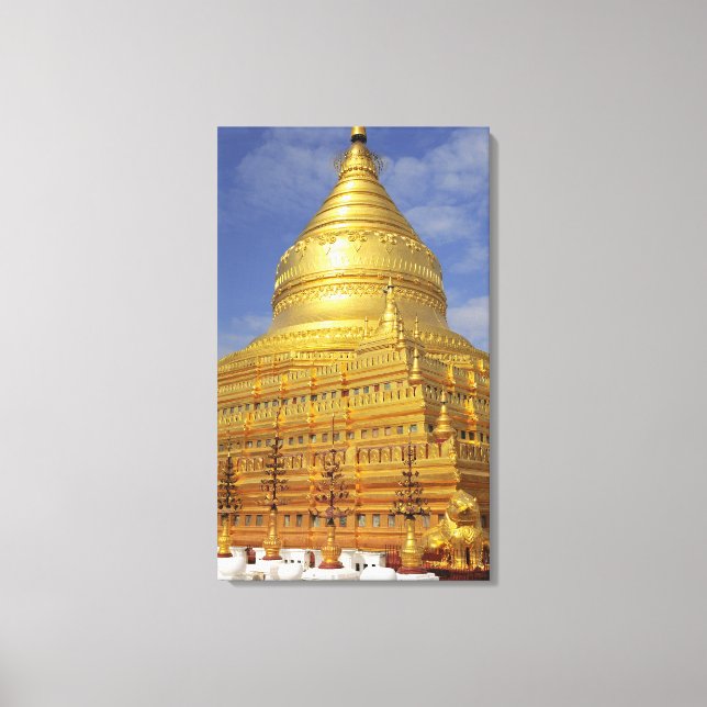 Shwezigon Pagoda in Bagan, Bagan (Pagan), 2 Leinwanddruck (Vorderseite)