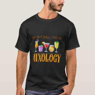 Shy, aber wird diskutieren Mixology Cocktail Bende T-Shirt