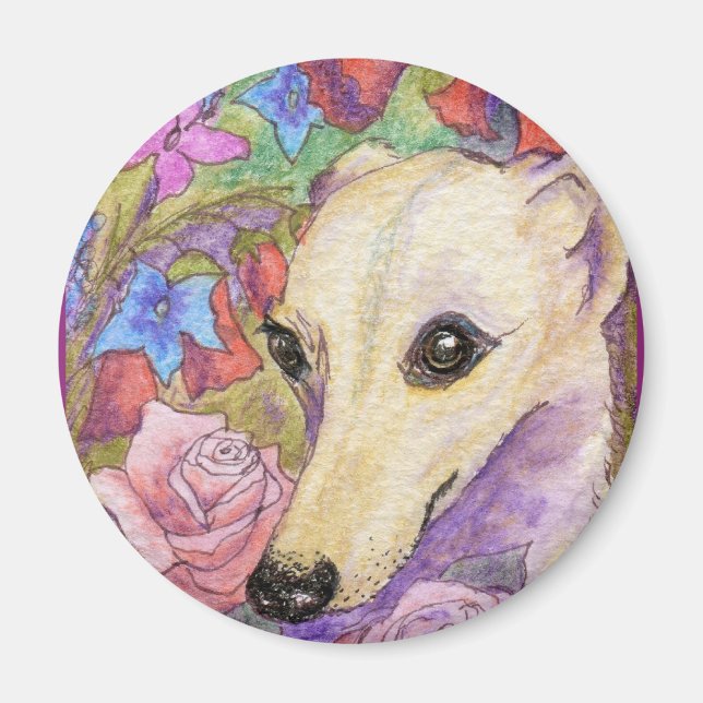 Shy Blume Whippet Magnet (Vorne)