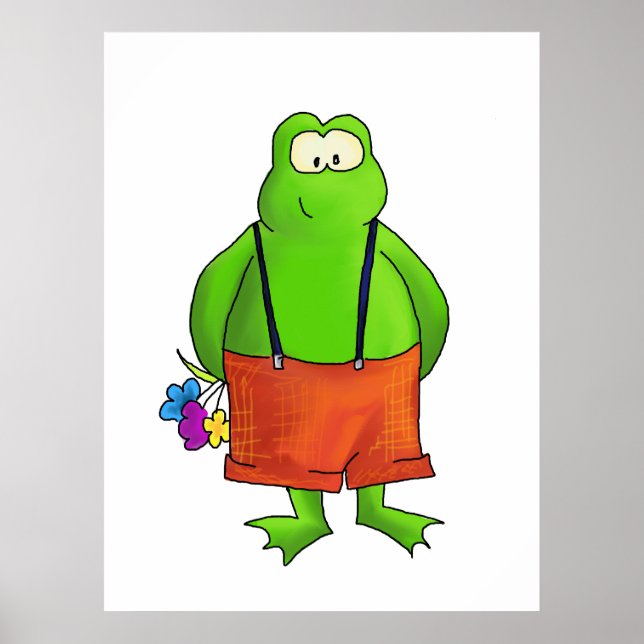 Shy Boy Frog Art Print Poster (Vorne)