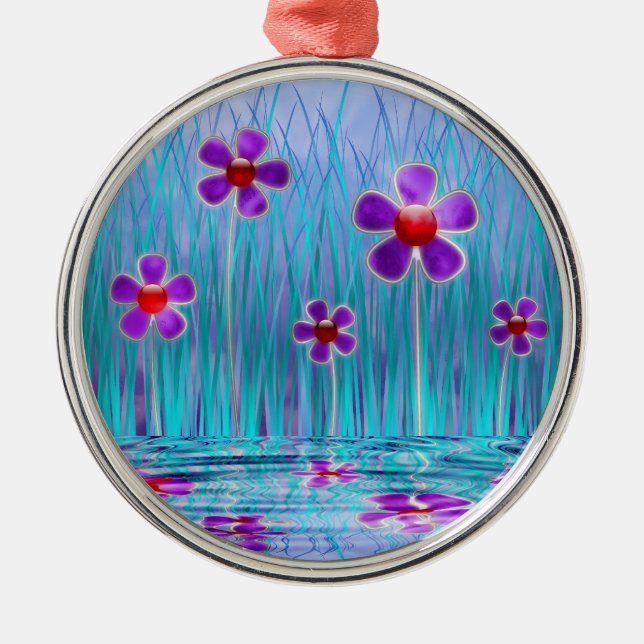 Shy Daisies Ornament Aus Metall (Vorne)