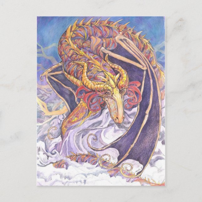 Shy Dragon Postkarte (Vorderseite)