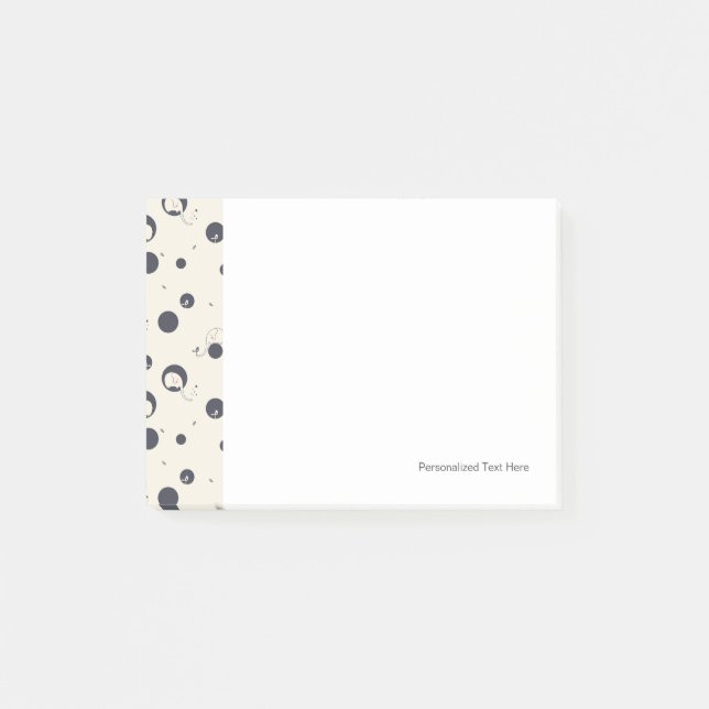 Shy Elephant Pattern Post-it Klebezettel (Vorderseite)