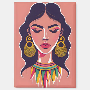 Shy Girl Blinks Magnet