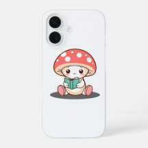 Shy Mushroom hält ein Buch