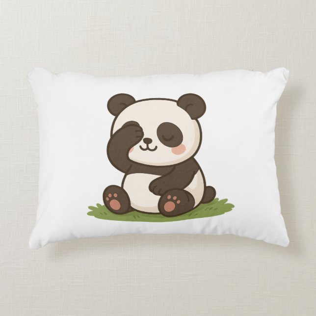 Shy Panda Moment Dekokissen (Vorderseite)