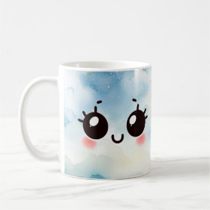 Shy Smile Watercolor Emogi Kaffeetasse
