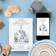 Shy Typ Elephant zum Geburtstag