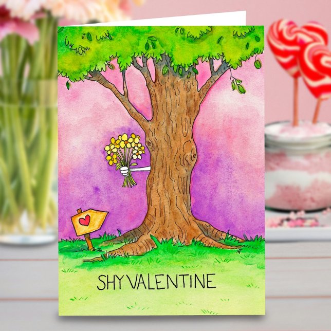 Shy Valentine Grußkarte von Nicole Janes Karte (Von Creator hochgeladen)