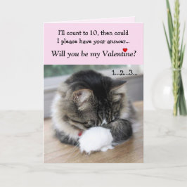 Shy Valentine Kitty Card Feiertagskarte
