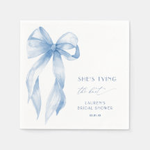 Shying the Knot Dusty Blue Bow Brautparty