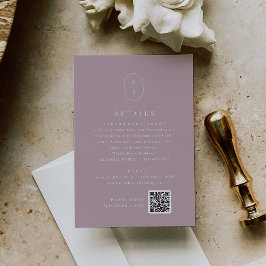 SHYLAH Geometric Lilac Monogram Wedding Details Begleitkarte