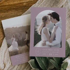 SHYLAH Lila Lilac Minimalistisch Dusty Rose Weddin Save The Date