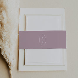 SHYLAH Mauve Lilac Simple Modern Lila Wedding Einladungsbanderole