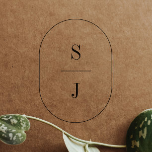 SHYLAH Monogram Boho Unique Wedding Rubber Briefma Gummistempel