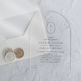 SHYLAH Monogram Simple Boho Moderne einzigartige H Acryleinladungen