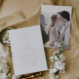 SHYLAH Simple Dusty Rose Lila Foto Hochzeit Einladung