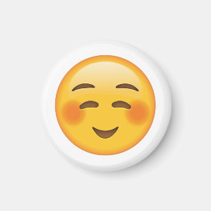 Shyly lächelnd Gesicht - Emoji Magnet