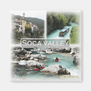 SI0017 Europa, Slowenien, Soca-Tal, Kühlschrank Magnet
